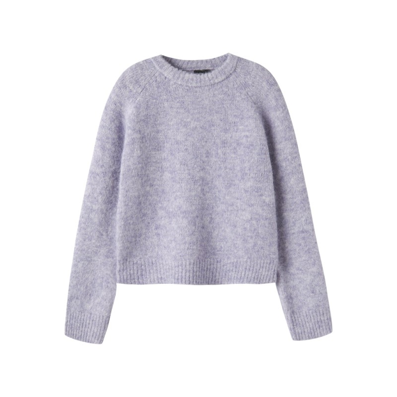 LMTD pige Bullo langærmet kort strik - Misty Lilac