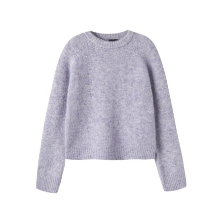 LMTD pige Bullo langærmet kort strik - Misty Lilac