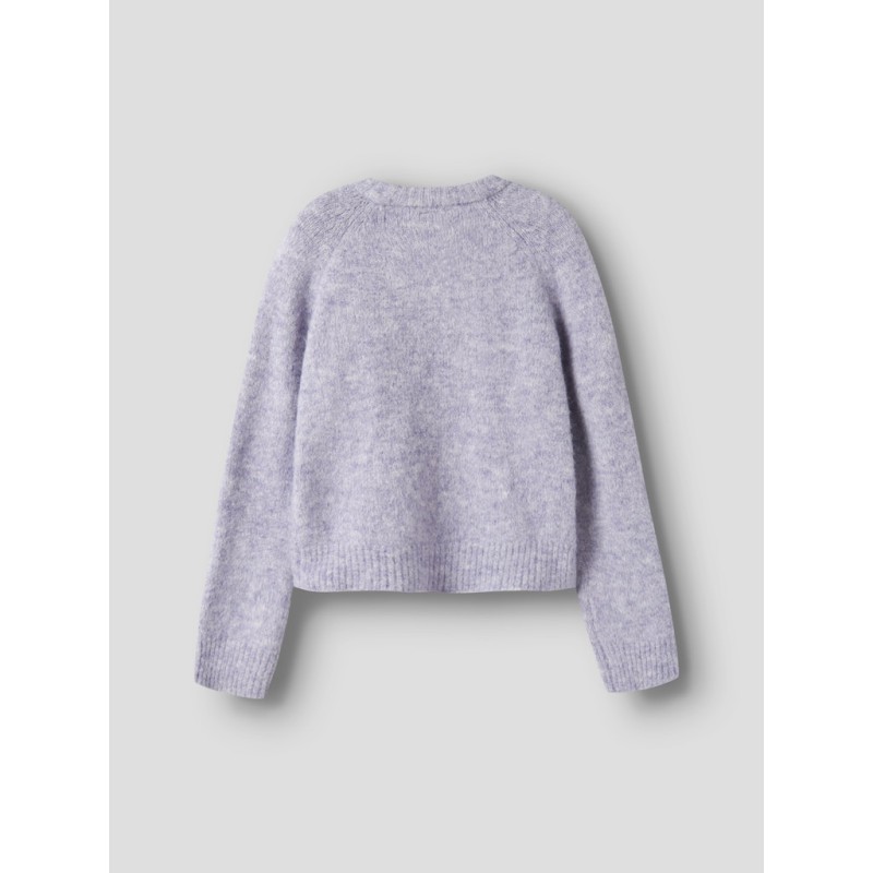 LMTD pige Bullo langærmet kort strik - Misty Lilac