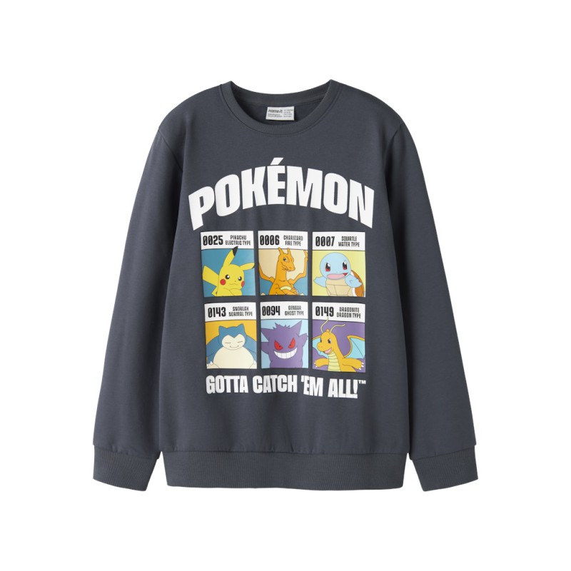 NAME IT KIDS dreng - Stus pokemon sweatshirt - Ombre Blue