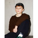 NAME IT KIDS dreng - Lexander langærmet strik - Chocolate Plum