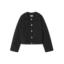 NAME IT KIDS pige - Tilis langærmet loose strik cardigan - Sort