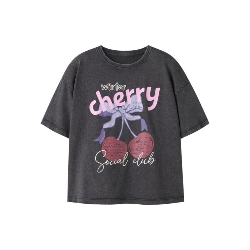 NAME IT KIDS pige - Stina kortærmet relaxed t-shirt - Sort