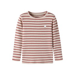 NAME IT MINI pige - Lycca langærmet x-slim top - Peyote Melange