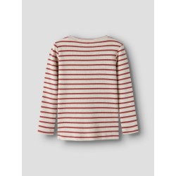 NAME IT MINI pige - Lycca langærmet x-slim top - Peyote Melange