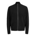 JACK & JONES Soho ollie højhals zip strikcardigan - Sort