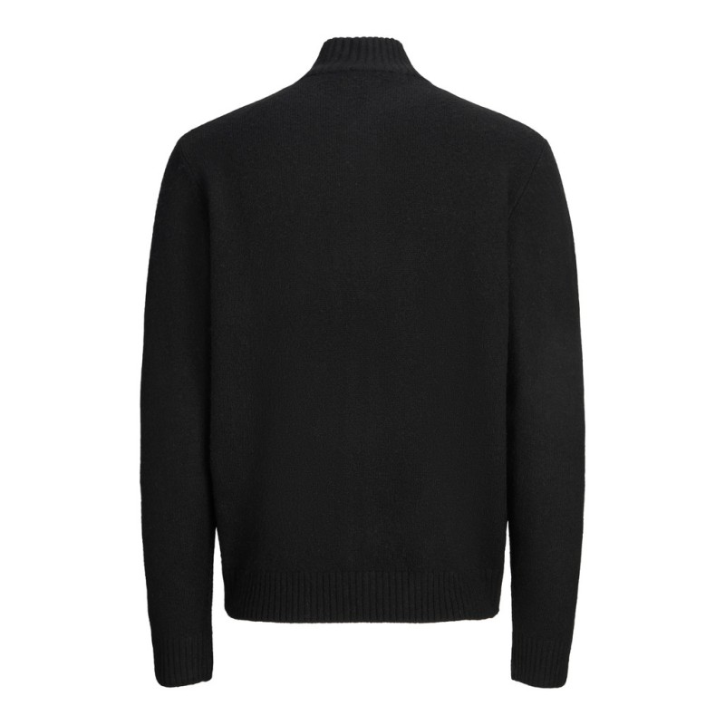 JACK & JONES Soho ollie højhals zip strikcardigan - Sort