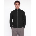JACK & JONES Soho ollie højhals zip strikcardigan - Sort