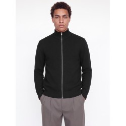 JACK & JONES Soho ollie højhals zip strikcardigan - Sort