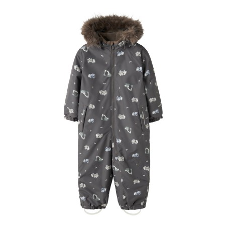 NAME IT MINI dreng - Snow flyverdragt - Blackened Pearl