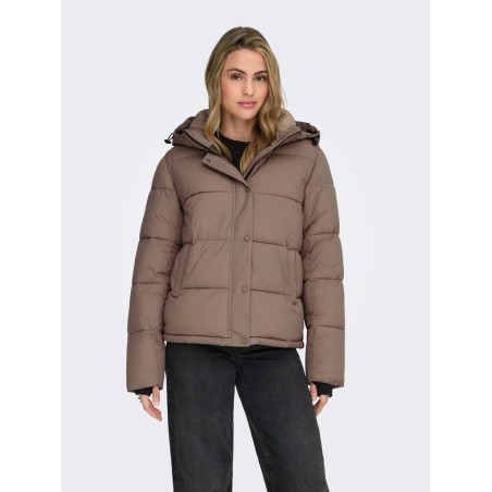 ONLY Ann premium pufferjakke - Taupe Gray