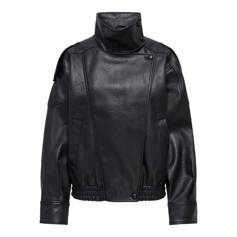 ONLY Vani faux leather jakke - Black