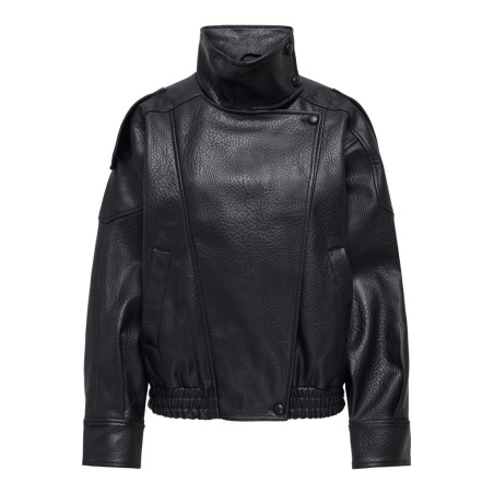 ONLY Vani faux leather jakke - Black