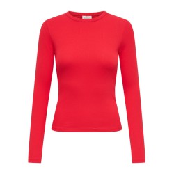 JDY Lucky langærmet bluse - Racing Red