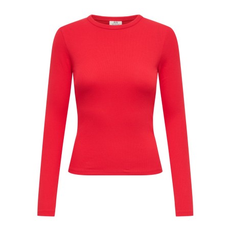 JDY Lucky langærmet bluse - Racing Red