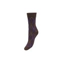 JDY Glima argyle strømper - Coffee Bean