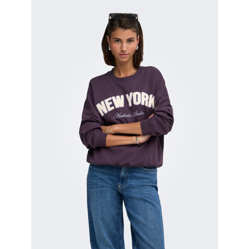 JDY Mesa langærmet sweatshirt - Plum Perfect