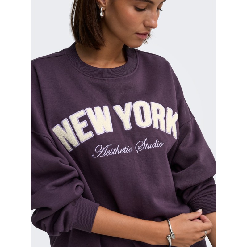 JDY Mesa langærmet sweatshirt - Plum Perfect