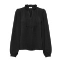 JDY Rachel langærmet bluse - Black