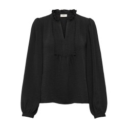 JDY Rachel langærmet bluse - Black