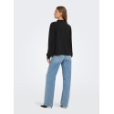 JDY Rachel langærmet bluse - Black