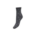 JDY Smile rib strømper - Dark Grey Melange / Flower
