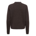 JDY Super life button striktrøje - Coffee Bean / Melange