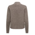 JDY Super life button striktrøje - Walnut / Melange