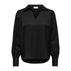 JDY Fia langærmet bluse - Black