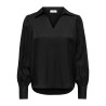 JDY Fia langærmet bluse - Black