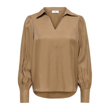 JDY Fia langærmet bluse - Sepia