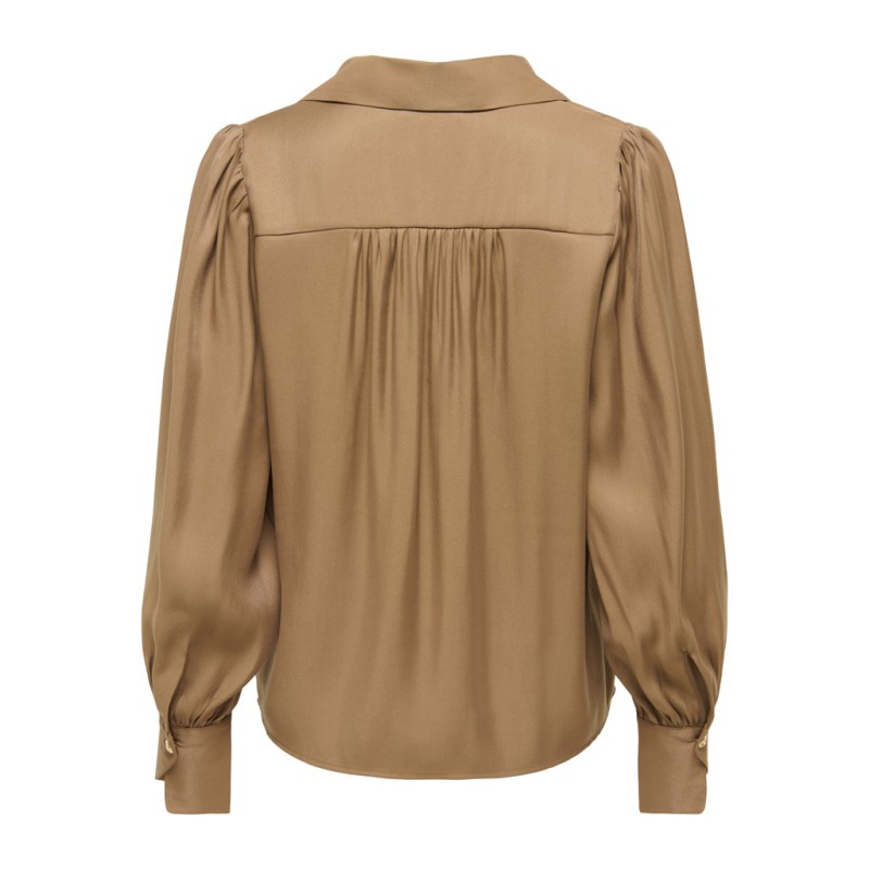 JDY Fia langærmet bluse - Sepia