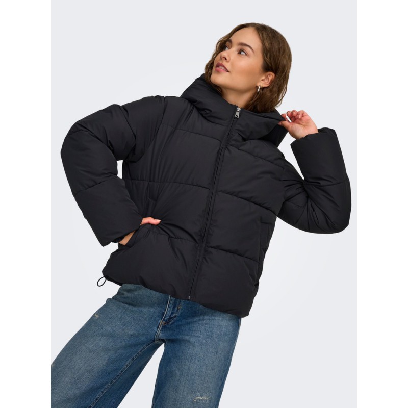 ONLY Juta kort pufferjakke - Black