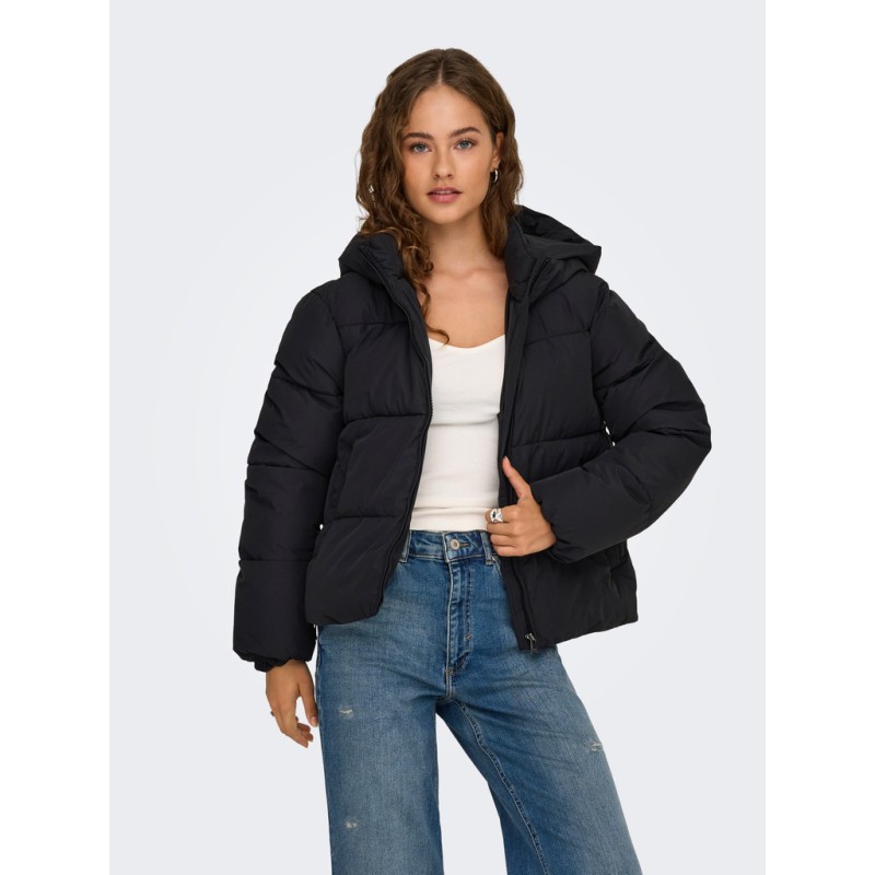 ONLY Juta kort pufferjakke - Black