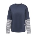 ONLY Lana layered stripe bluse - Navy Blazer