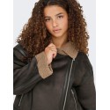 ONLY Kendra bond oversize jakke - Chocolate Torte / Cocoa Cremé