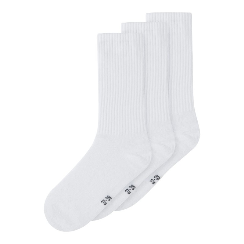 NAME IT KIDS Frankie 3 pack strømper - Bright White