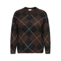 ONLY CARMAKOMA Noeme pattern langærmet striktrøje - Coffee Bean