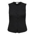 ONLY CARMAKOMA Milla vest - Black / Silver Glitter