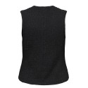 ONLY CARMAKOMA Milla vest - Black / Silver Glitter