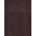 ONLY CARMAKOMA Bay topstitch cuff skjorte - Coffee Bean / Melange