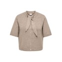 ONLY CARMAKOMA Lana scarf detail strikcardigan - Taupe Gray