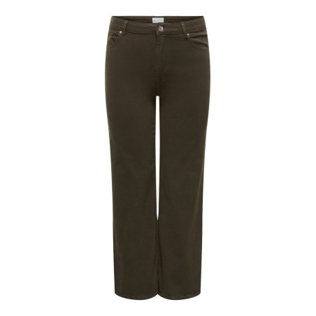 ONLY CARMAKOMA Willy high waist wide denim jeans - Dark Brown Denim