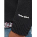 JACK & JONES PLUS Norrebro half zip striktrøje - Black