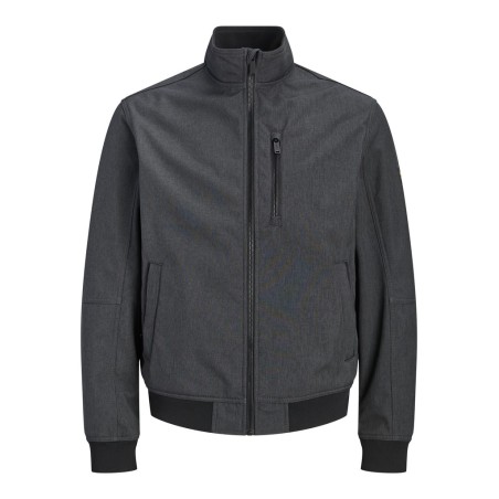 JACK & JONES Liam softshell bomberjakke - Dark Grey Melange