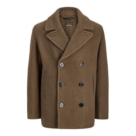 JACK & JONES Bluneil wool blend frakke - Crocodile