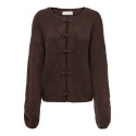 JDY Dinea langærmet strikcardigan - Chocolate Brown