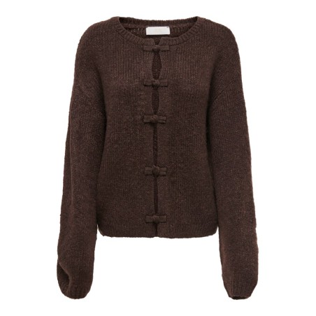 JDY Dinea langærmet strikcardigan - Chocolate Brown