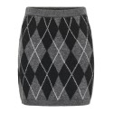 JDY Bianka high waist striknederdel - Dark Grey Melange