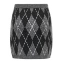JDY Bianka high waist striknederdel - Dark Grey Melange